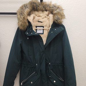 Women's Winter Coats Fleece Lined Parka Jacket Hooded Long Winter Warm Parka Coa